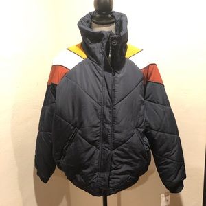 Dark Navy Blue Free People Puffer Jacket Size LG